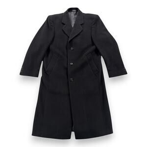 Silver Cloud Coat Adult MEDIUM 38 R Black Wool Cashmere Blend Satin Lined Long